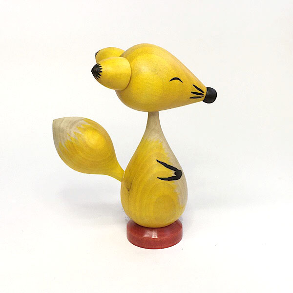 弥治郎こけし / 遊び心あふれる「きつねのコマ」上田康友工人の技術が